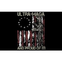 Ultra MAGA And Proud Of It Gun USA Flag Patriots Bumper Sticker