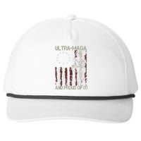 Ultra MAGA And Proud Of It Gun USA Flag Patriots Snapback Five-Panel Rope Hat