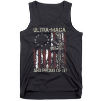 Ultra MAGA And Proud Of It Gun USA Flag Patriots Tank Top