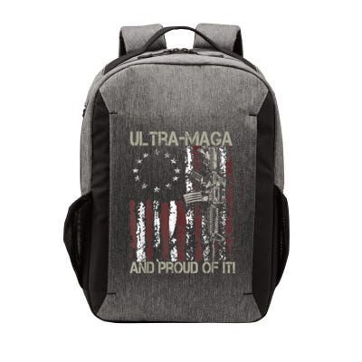 Ultra MAGA And Proud Of It Gun USA Flag Patriots Vector Backpack