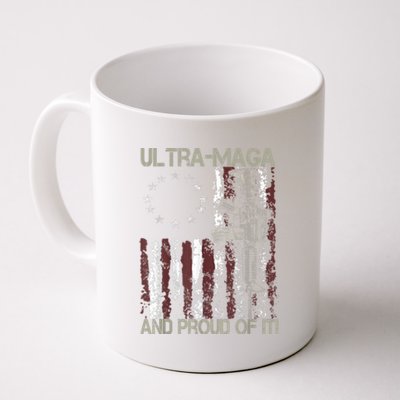 Ultra MAGA And Proud Of It Gun USA Flag Patriots Coffee Mug