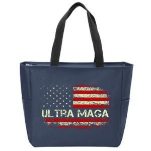 Ultra Maga American Flag Zip Tote Bag