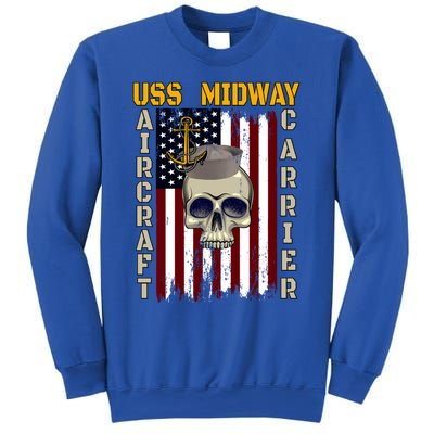 Uss Midway Aircraft Carrier Veterans Day Dad Son Grandpa Gift Sweatshirt