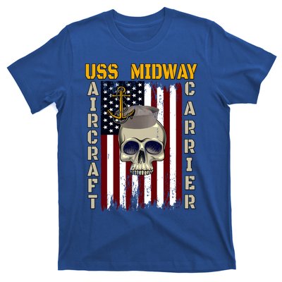 Uss Midway Aircraft Carrier Veterans Day Dad Son Grandpa Gift T-Shirt