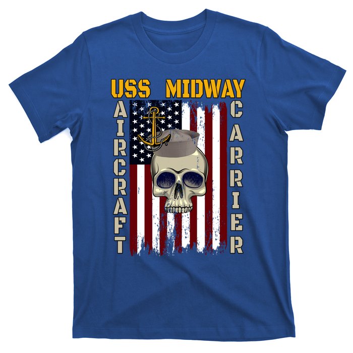 Uss Midway Aircraft Carrier Veterans Day Dad Son Grandpa Gift T-Shirt