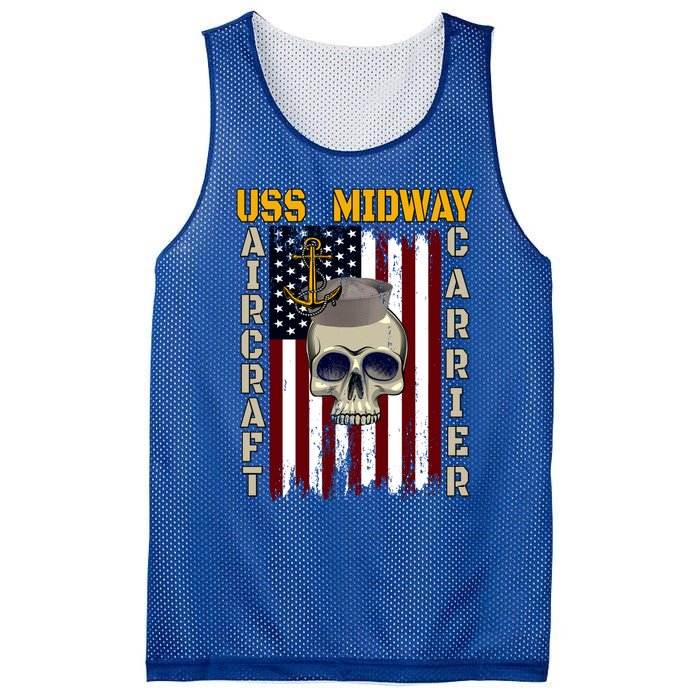 Uss Midway Aircraft Carrier Veterans Day Dad Son Grandpa Gift Mesh Reversible Basketball Jersey Tank