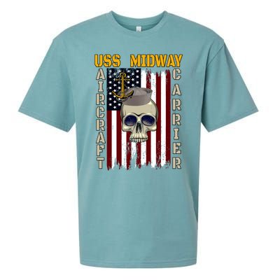 Uss Midway Aircraft Carrier Veterans Day Dad Son Grandpa Gift Sueded Cloud Jersey T-Shirt