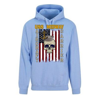 Uss Midway Aircraft Carrier Veterans Day Dad Son Grandpa Gift Unisex Surf Hoodie