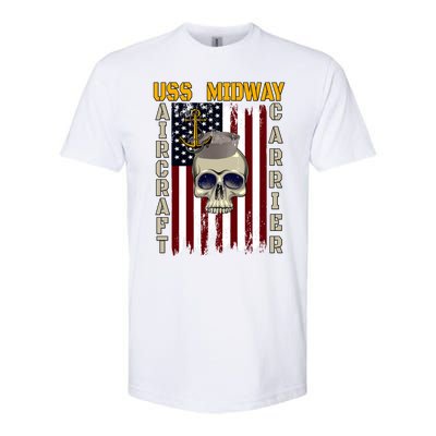 Uss Midway Aircraft Carrier Veterans Day Dad Son Grandpa Gift Softstyle CVC T-Shirt