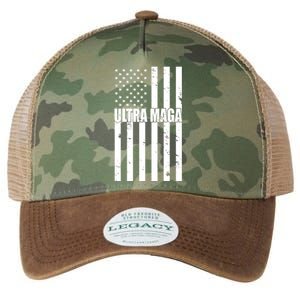 Ultra Maga American Flag Legacy Tie Dye Trucker Hat