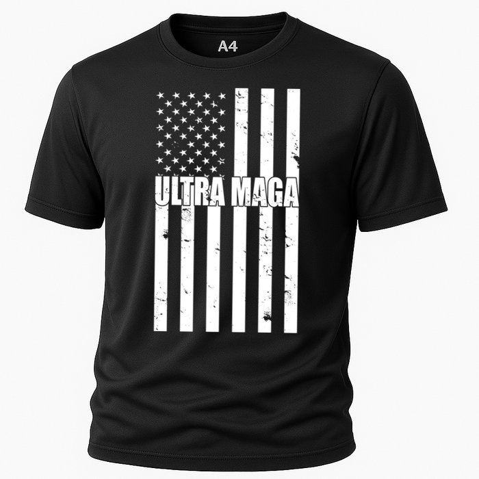 Ultra Maga American Flag Cooling Performance Crew T-Shirt