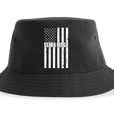 Ultra Maga American Flag Sustainable Bucket Hat