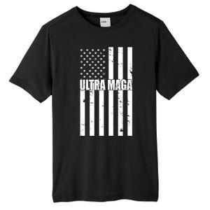 Ultra Maga American Flag Tall Fusion ChromaSoft Performance T-Shirt