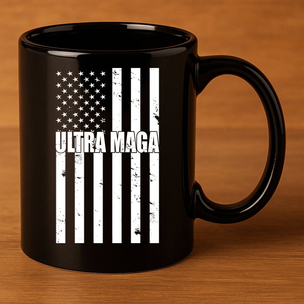 Ultra Maga American Flag 11oz C Handle Ceramic Mug
