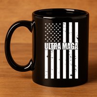 Ultra Maga American Flag 11oz C Handle Ceramic Mug