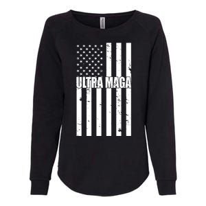 Ultra Maga American Flag Womens California Wash Sweatshirt