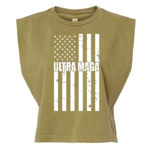 Ultra Maga American Flag Garment-Dyed Women's Muscle Tee