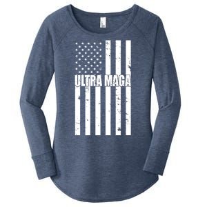 Ultra Maga American Flag Women's Perfect Tri Tunic Long Sleeve Shirt