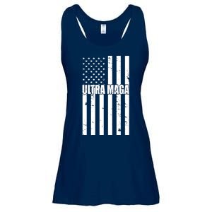 Ultra Maga American Flag Ladies Essential Flowy Tank