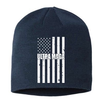 Ultra Maga American Flag Sustainable Beanie