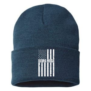 Ultra Maga American Flag Sustainable Knit Beanie