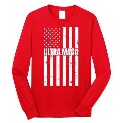 Ultra Maga American Flag Long Sleeve Shirt