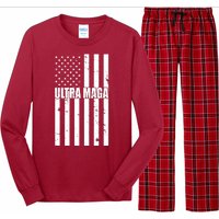 Ultra Maga American Flag Long Sleeve Pajama Set