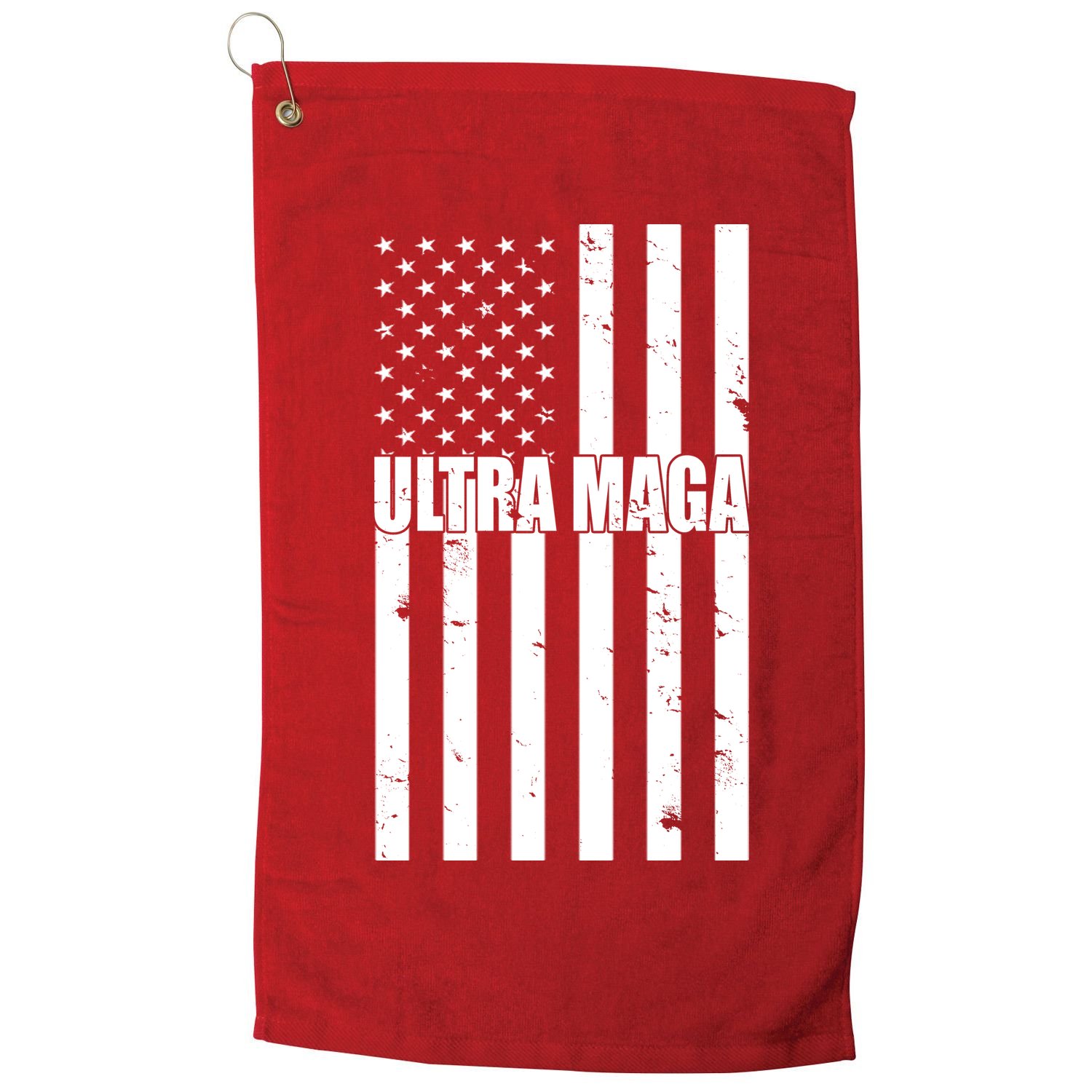 Ultra Maga American Flag Golf Towel