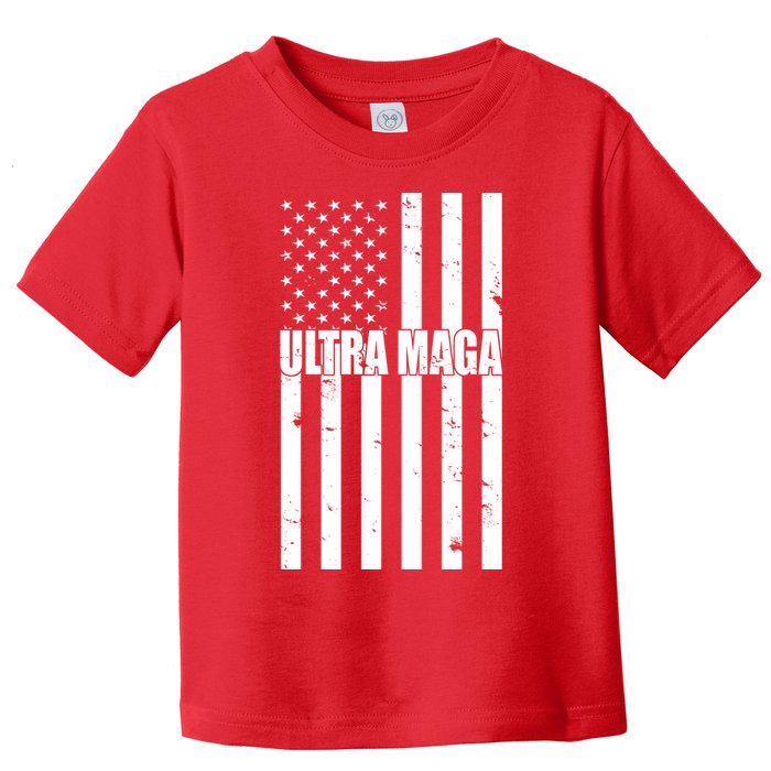Ultra Maga American Flag Toddler T-Shirt