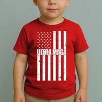 Ultra Maga American Flag Toddler T-Shirt