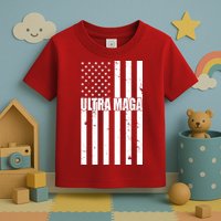 Ultra Maga American Flag Toddler T-Shirt