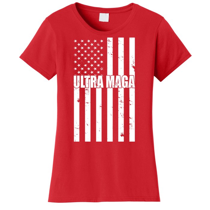 Ultra Maga American Flag Women's T-Shirt