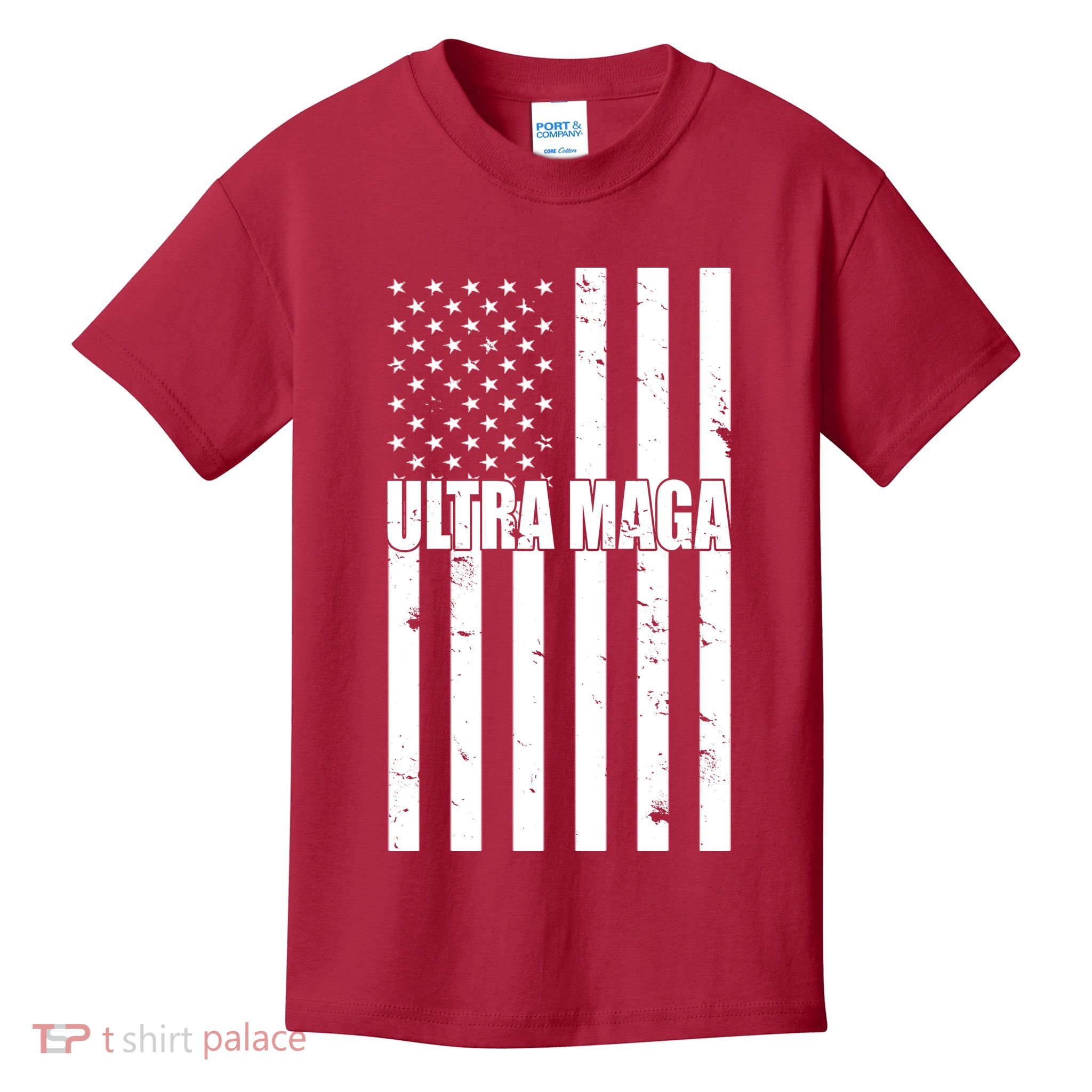 Ultra Maga American Flag Kids T-Shirt