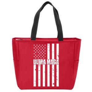 Ultra Maga American Flag Zip Tote Bag