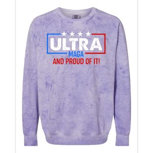 Ultra Maga And Proud Of It Colorblast Crewneck Sweatshirt