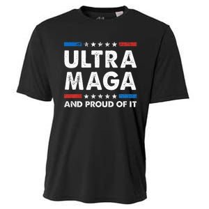 Ultra Maga And Proud Of It Anti Biden Us Flag Pro Trump Cooling Performance Crew T-Shirt