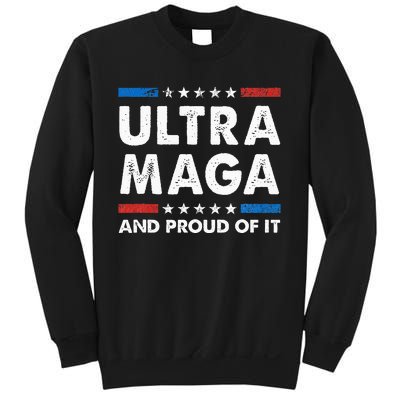 Ultra Maga And Proud Of It Anti Biden Us Flag Pro Trump Sweatshirt