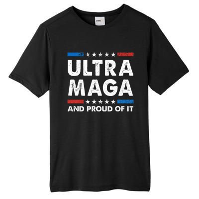 Ultra Maga And Proud Of It Anti Biden Us Flag Pro Trump Tall Fusion ChromaSoft Performance T-Shirt