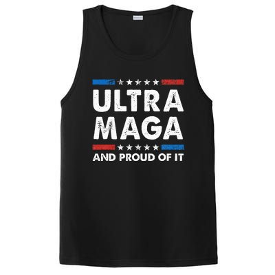 Ultra Maga And Proud Of It Anti Biden Us Flag Pro Trump PosiCharge Competitor Tank