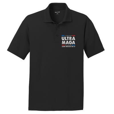 Ultra Maga And Proud Of It Anti Biden Us Flag Pro Trump PosiCharge RacerMesh Polo