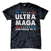 Ultra Maga And Proud Of It Anti Biden Us Flag Pro Trump Tie-Dye T-Shirt