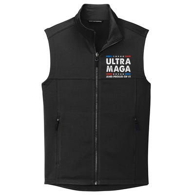 Ultra Maga And Proud Of It Anti Biden Us Flag Pro Trump Collective Smooth Fleece Vest