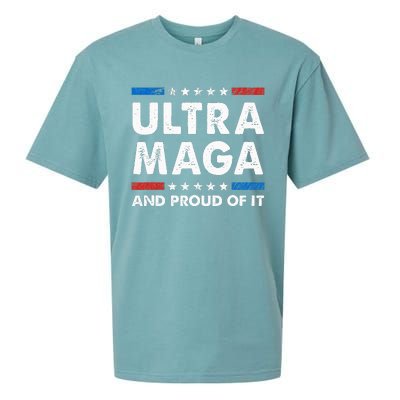 Ultra Maga And Proud Of It Anti Biden Us Flag Pro Trump Sueded Cloud Jersey T-Shirt