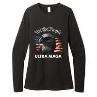 Ultra MAGA American Flag We The People Eagle Womens CVC Long Sleeve Shirt