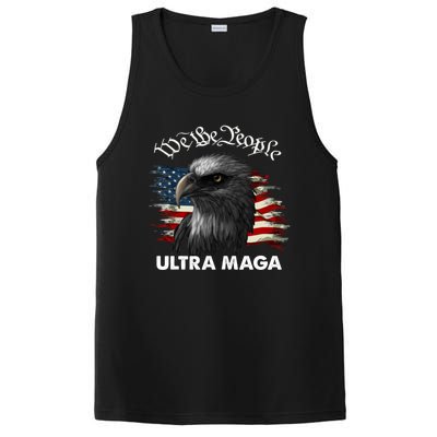 Ultra MAGA American Flag We The People Eagle PosiCharge Competitor Tank