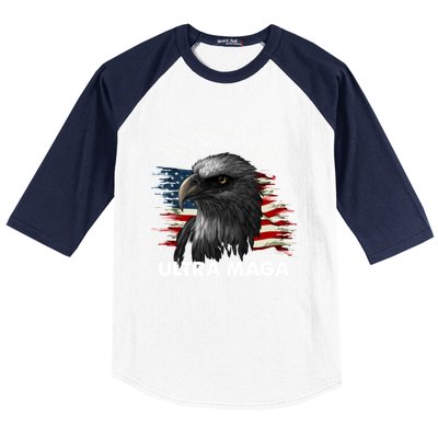 Ultra MAGA American Flag We The People Eagle Baseball Sleeve Shirt