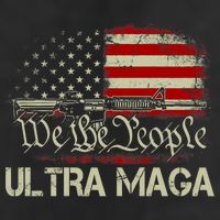 Ultra MAGA American Flag We The People 1776 7 Panel Mesh Trucker Snapback Hat
