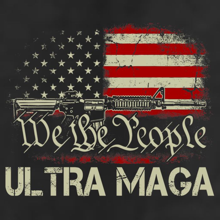 Ultra MAGA American Flag We The People 1776 7 Panel Mesh Trucker Snapback Hat