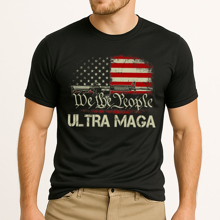 Ultra MAGA American Flag We The People 1776 Cooling Performance Crew T-Shirt