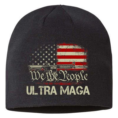 Ultra MAGA American Flag We The People 1776 Sustainable Beanie